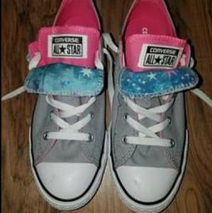 🌌Gray and Galaxy Low-top Converse